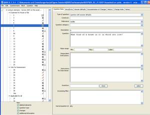 Screenshot of QDDS with SOEP 2007, question 6 loaded